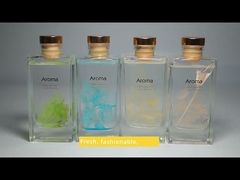 Kundenspezifisches Raumparfüm mit natürlichem Schilfrohr-Diffusor, 200 ml, mit Kunstblumen-Dekoration