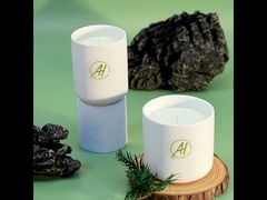 400 g Gratisprobe, Duftkerze aus Keramikglas mit weißem Metalldeckel, 10 x 10 cm