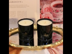 Konservierte Blume Wachs Holzdeckel Weihnachtsduftkerze Geschenkbox Schwarz Grün