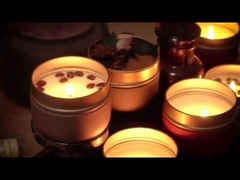 Duftkerze mit getrockneten Blumen in Dose, handgefertigte Hochzeitsgeschenke