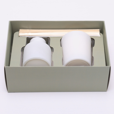 50ml Matte White Bottle Reed Diffuser stellte mit hölzerner Kappe roch Kerzen ein