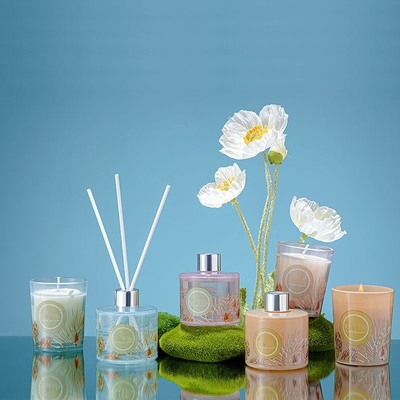 Hochzeitsfest bunter Geschenk-Satz 60g 50ml Pinecone Reed Diffuser Scented Candle Jar