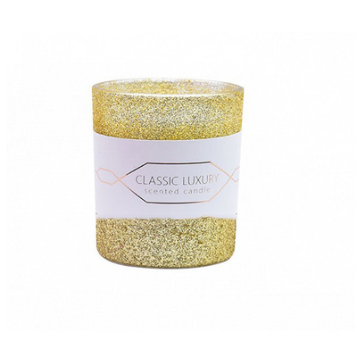 Soem-Lavendel und Sage Votive Aroma Home Candle im Goldrosa-Schwarzen Mercury Glass