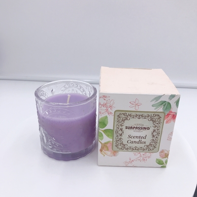 Aroma-Ausgangskerze ätherischen Öls SGS organische purpurrote mit Geschenkbox 120g