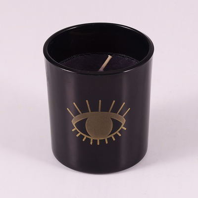 Aroma-Ausgangsvanille Bean Soy Wax Glass Jar roch Kerzen-Schwarzes 8oz