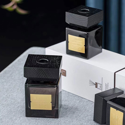 Luxusduft-Öl-Schwarzglas-Flasche Reed Diffuser 100ml