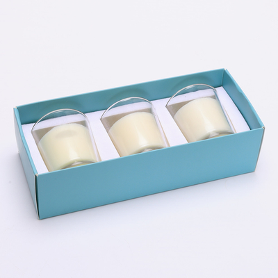 Aroma-Ausgangskundenspezifische Aromatherapie-Glasgefäß-Kerze weißes 70g*3 für Hochzeits-Geburtstag