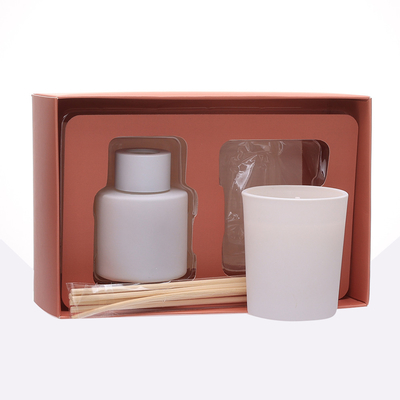 50ml Matte White Bottle Reed Diffuser stellte mit hölzerner Kappe roch Kerzen ein