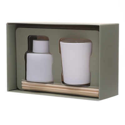 50ml Matte White Bottle Reed Diffuser stellte mit hölzerner Kappe roch Kerzen ein