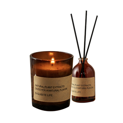 Eigenmarken-Glas roch Kerzen und Reed Diffuser Home Fragrance Gift-Satz
