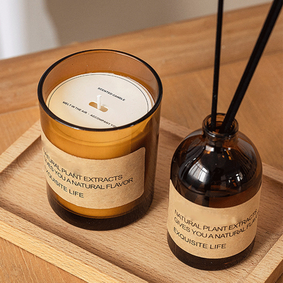 Eigenmarken-Glas roch Kerzen und Reed Diffuser Home Fragrance Gift-Satz