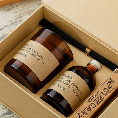 Eigenmarken-Glas roch Kerzen und Reed Diffuser Home Fragrance Gift-Satz