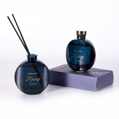 Vintage elegante Dekoration Glasflasche Reed Diffusor 100 ml mit Sticks Geschenkbox