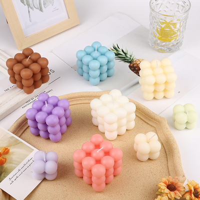 AROMA HOME Cube Ball Shape Macarons Farbe geschnitzte Duftkerzen für die Hochzeit