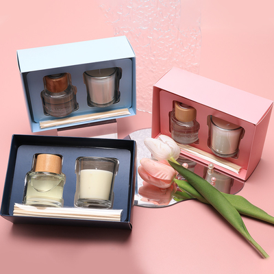 Kerzen-Glas-Geschenk-Glassatz Mini Small Luxury Private Labels kundenspezifischer schwarzer klarer duftender