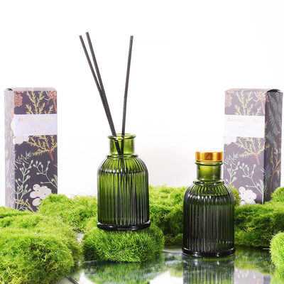 Duft-Glasflasche Reed Diffuser Private Label 100ml mit Goldmetalldeckel