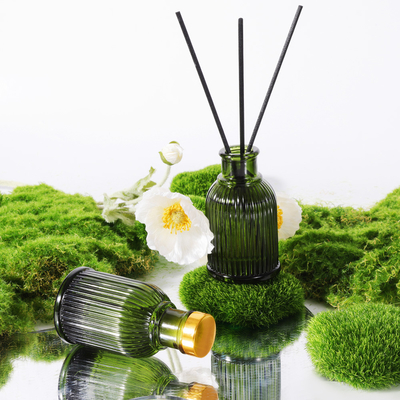 Duft-Glasflasche Reed Diffuser Private Label 100ml mit Goldmetalldeckel