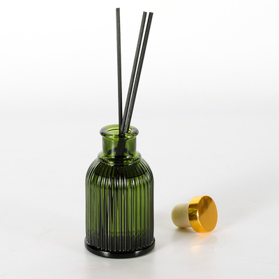 Duft-Glasflasche Reed Diffuser Private Label 100ml mit Goldmetalldeckel