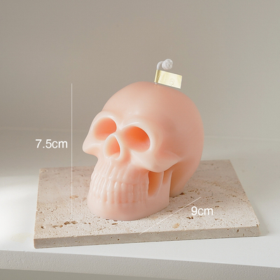 Fabrik-Großverkauf-Weihnachts-Halloween-Rosa-Schwarzen im auf Lager nacktes weißes gerochenes Skulled formen Sie Kerzen für Halloween-Geschenk