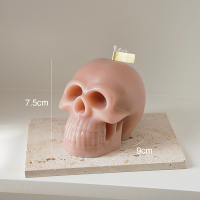 Fabrik-Großverkauf-Weihnachts-Halloween-Rosa-Schwarzen im auf Lager nacktes weißes gerochenes Skulled formen Sie Kerzen für Halloween-Geschenk