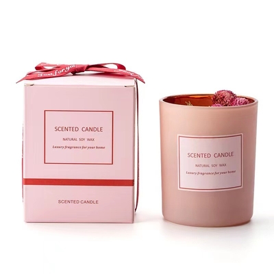 AROMA-AUSGANGSeigenmarken-Rosa-romantische Aromatherapie-Luxustrockenblume roch Sojabohnenöl-Wachs-Kerzen für Ereignis-Szene