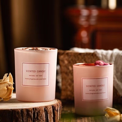 AROMA-AUSGANGSeigenmarken-Rosa-romantische Aromatherapie-Luxustrockenblume roch Sojabohnenöl-Wachs-Kerzen für Ereignis-Szene