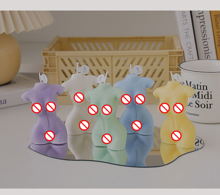 AROMA-AUSGANGShandgemachte Eigenmarke kundengebundenes Frauen-Körper-Curvy weiblicher Torso-nacktes Modell-Shaped Carved Scent-Sojabohnenöl-Wachs Cand