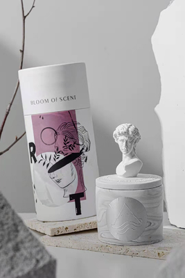 AROMA keramisches Kerzen-Glas kundenspezifische dekorative Kerzen-Duft-griechische Skulptur-David Statue Vessels Candles Scenteds mit L