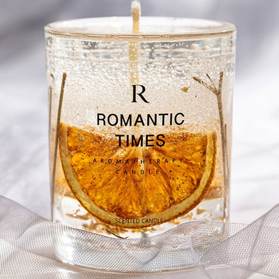 AROMA-AUSGANGSdekor-Blume riechen Jelly Fragrance Candle Luxury Private, Aufkleber-Gel-Sojabohnenöl-, daswachs Kerze im Glasgefäß roch