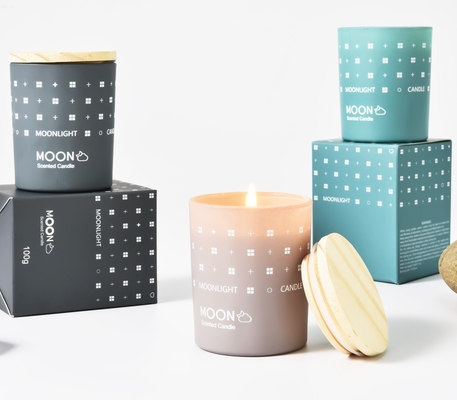 AROMA-AUSGANGSnatürliche Weihnachtsweitverbreitete Steigungs-roch nordisches Art-Sojabohnenöl-Wachs-Glasgefäß Kerze mit Faltschachtel