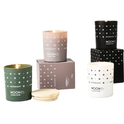 Organisches Aromatherapie-Sojabohnenöl-Wachs roch die langlebige Glas-Kerzen-Eigenmarke