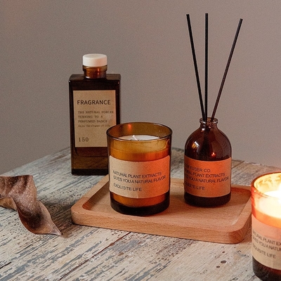 AROMA-AUSGANGSfabrik-direktes Brown-Glassojabohnenöl-Wachs-Aromatherapie-rauchloses Duft Wellness-Verzierungs-Geschenk-duftende Kerze