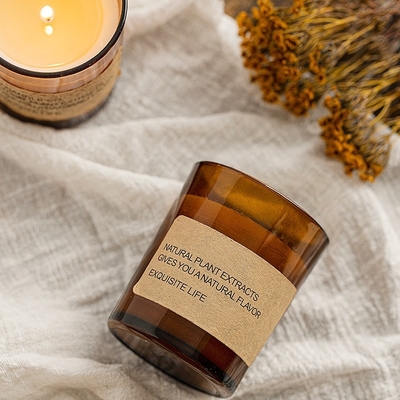 AROMA-AUSGANGSfabrik-direktes Brown-Glassojabohnenöl-Wachs-Aromatherapie-rauchloses Duft Wellness-Verzierungs-Geschenk-duftende Kerze