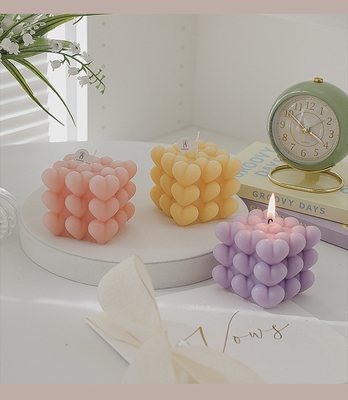 Würfel-Aromatherapiesojabohnenölwachswürfel-Blasenkerze AROMA-AUSGANGSins-Soems Rubiks roch geometrische Kerzen für Inneneinrichtung