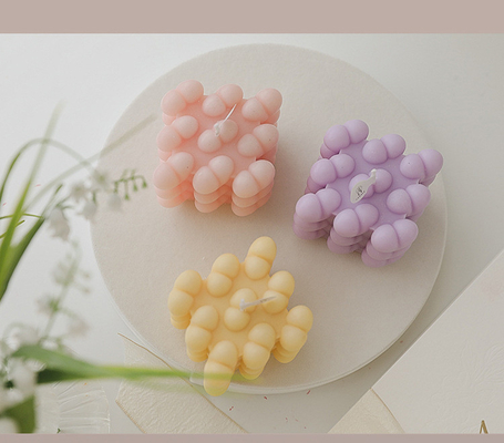 Würfel-Aromatherapiesojabohnenölwachswürfel-Blasenkerze AROMA-AUSGANGSins-Soems Rubiks roch geometrische Kerzen für Inneneinrichtung