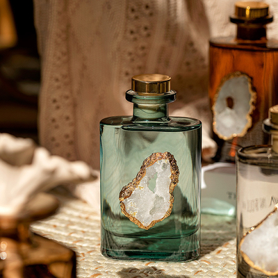 Büro-Luft-frische Raum-Parfüm-Glas-Flasche Reed Diffuser des Aromatherapie-ätherischen Öls