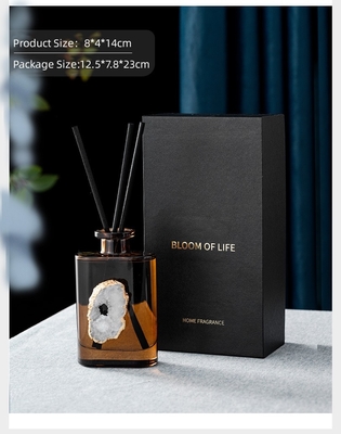Büro-Luft-frische Raum-Parfüm-Glas-Flasche Reed Diffuser des Aromatherapie-ätherischen Öls