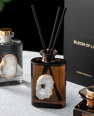 Büro-Luft-frische Raum-Parfüm-Glas-Flasche Reed Diffuser des Aromatherapie-ätherischen Öls