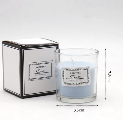 AROMA-AUSGANGSluxuseigenmarken-kundenspezifisches Aromatherapie nordisches Ins-Duft-duftendes Sojabohnenöl-Wachs-klare Glas-Kerzen mit Geschenkbox