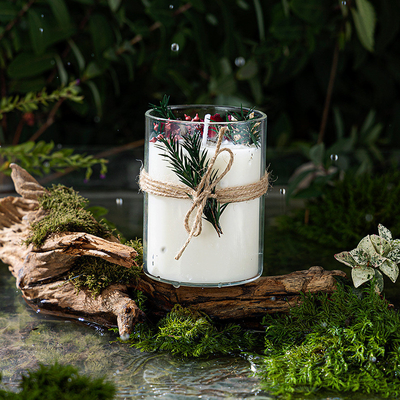 AROMA-AUSGANGSkundenspezifisches Luxuseigenmarken-Geschenkbox-Glasgefäß, das Crystal Spiritual Aromatherapy Scented Soy-Kerzen heilt