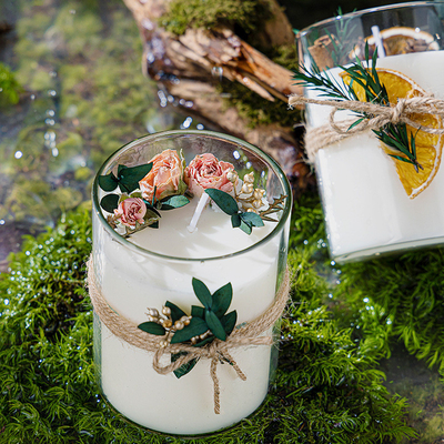 AROMA-AUSGANGSkundenspezifisches Luxuseigenmarken-Geschenkbox-Glasgefäß, das Crystal Spiritual Aromatherapy Scented Soy-Kerzen heilt