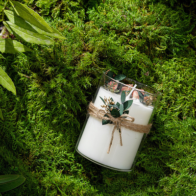 AROMA-AUSGANGSkundenspezifisches Luxuseigenmarken-Geschenkbox-Glasgefäß, das Crystal Spiritual Aromatherapy Scented Soy-Kerzen heilt