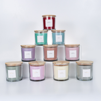 Handgemachte weiße Scheunen-Vanille-Sage Outdoor Glass Scented Soy-Wachs-Kerze für Haus