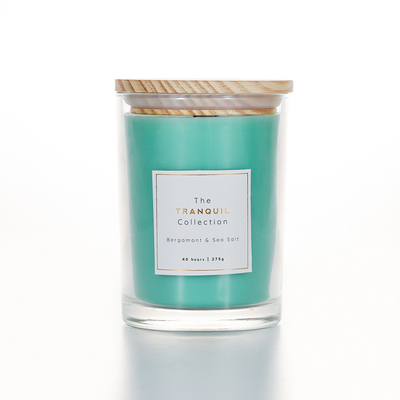 Handgemachte weiße Scheunen-Vanille-Sage Outdoor Glass Scented Soy-Wachs-Kerze für Haus