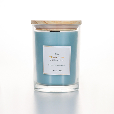 Handgemachte weiße Scheunen-Vanille-Sage Outdoor Glass Scented Soy-Wachs-Kerze für Haus