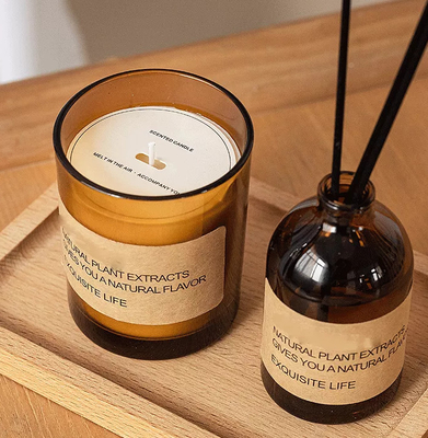 AROMA-AUSGANGSroch kundenspezifisches Eigenmarken-Aromatherapie-Sojabohnenöl-Luxuswachs hölzerne Palette M Kerzen-Reed Diffusers Gift Set Withs