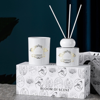 Lufterfrischer-Schwarz-weiße Flaschen-Glas-Duft-Öl-Geruch-Kerzen Reed Diffuser Gift