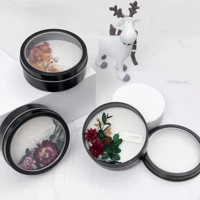 Sojabohnenöl-Wachs schmilzt Eigenmarken-duftende Tin Candles With Potpourri For-Hochzeit