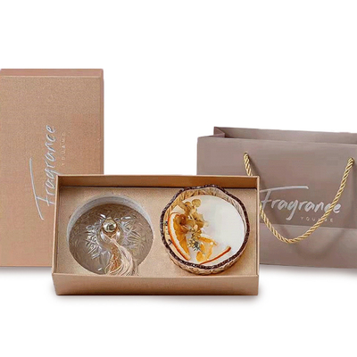 Aroma-Ausgangsparaffin-Sojabohnenöl-Wachs-Amber Glass Aromatherapy Oil Scented-Kerze mit Deckel