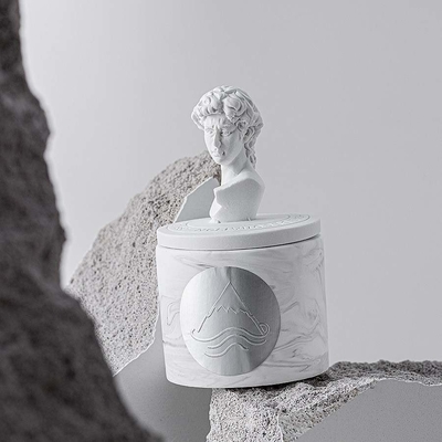 Duft-handgemachte duftende Kerze George David COS Plaster Gypsum Sculpture
